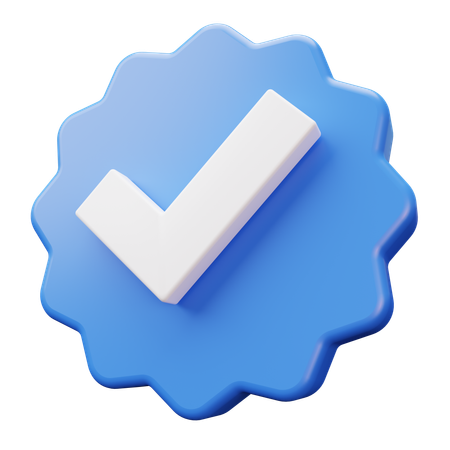 Verified Tick  3D Icon
