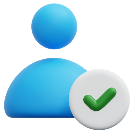 검증된 사용자  3D Icon