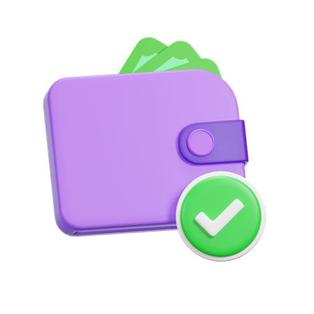 Verified Wallet  3D Icon