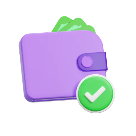 Verified Wallet  3D Icon