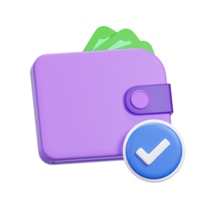 Verified Wallet  3D Icon