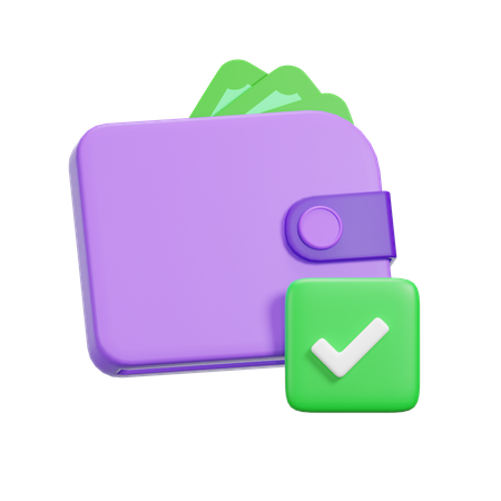 Verified Wallet  3D Icon