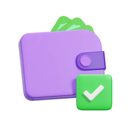 Verified Wallet  3D Icon