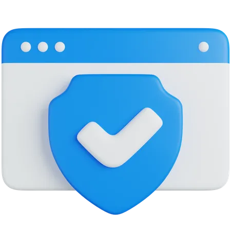 Verified Website  3D Icon