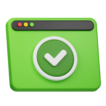 Verified Website  3D Icon