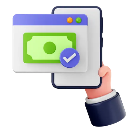 Verified Website Payment  3D Icon