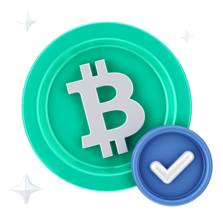 Vérifier le bitcoin  3D Icon