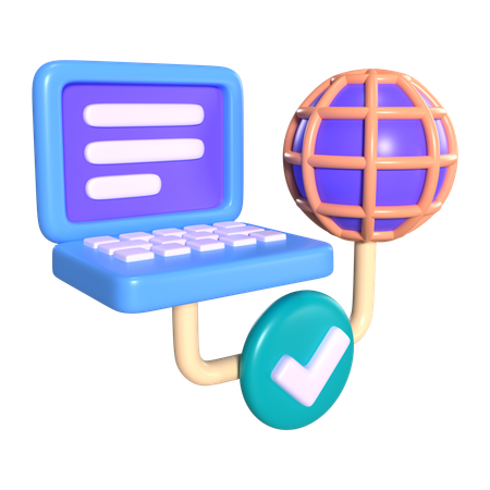 Vérifier la connexion  3D Icon