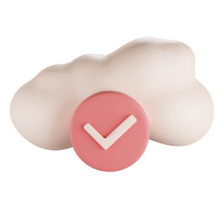 Vérifier le cloud  3D Icon