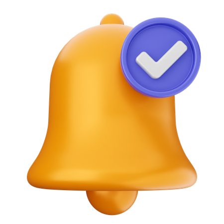 Vérifier la cloche de notification  3D Icon