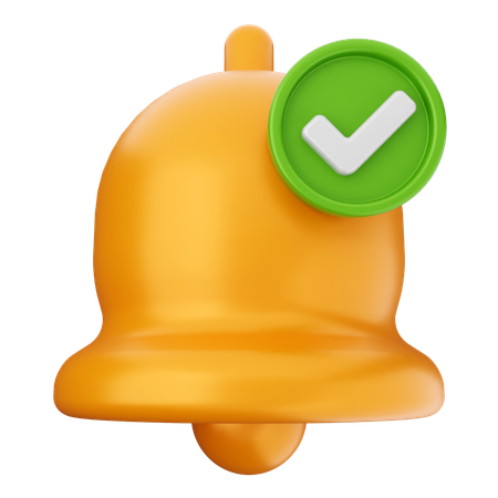 Vérifier la cloche de notification  3D Icon