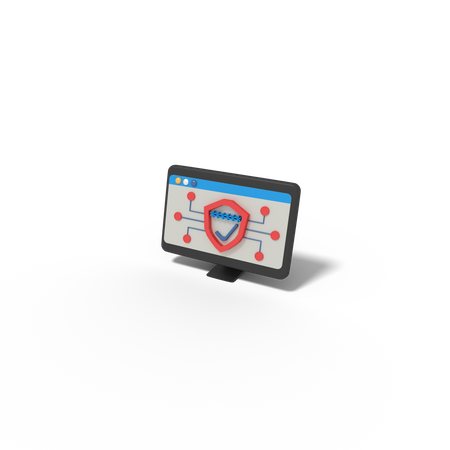 Verifique a segurança da web  3D Icon