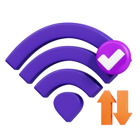 Verifique wi-fi  3D Icon