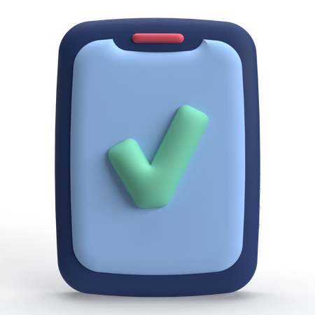 Verifiziertes Mobiltelefon  3D Icon