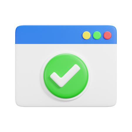 Verifizierte Website  3D Icon