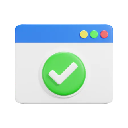 Verifizierte Website  3D Icon