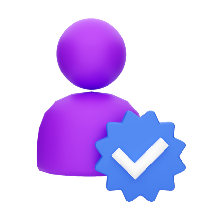 Verifizierter Benutzer  3D Icon