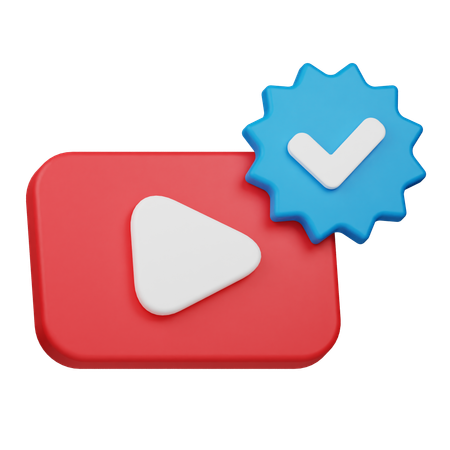 Verifizierter Kanal  3D Icon