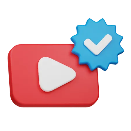 Verifizierter Kanal  3D Icon