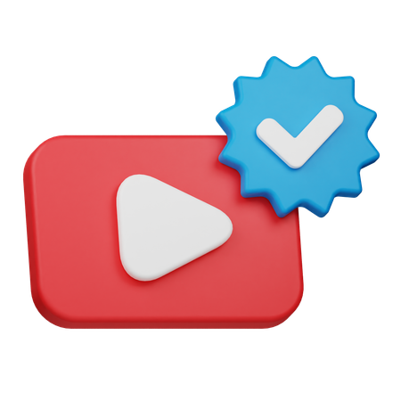 Verifizierter Kanal  3D Icon