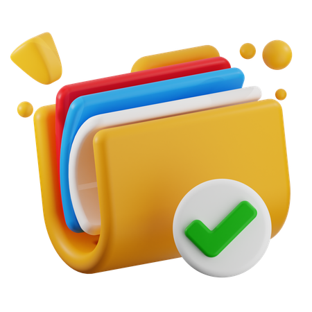 Verifizierter Ordner  3D Icon