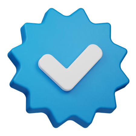 Verifiziertes Abzeichen  3D Icon