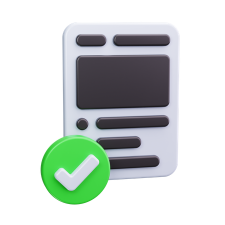 Verifiziertes Dokument  3D Icon