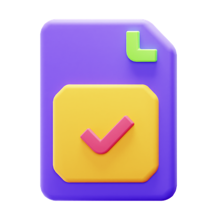 Verifiziertes Dokument  3D Icon