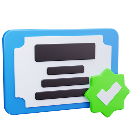 Verifiziertes Formular  3D Icon