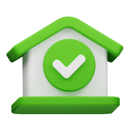 Verifiziertes Haus  3D Icon