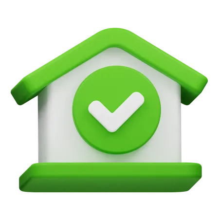 Verifiziertes Haus  3D Icon