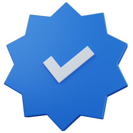 Verifiziertes Zeichen  3D Icon