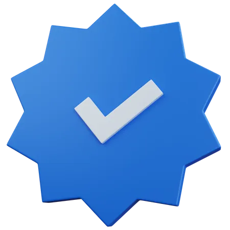 Verifiziertes Zeichen  3D Icon