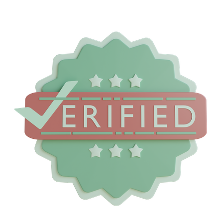 Verify Badge  3D Illustration