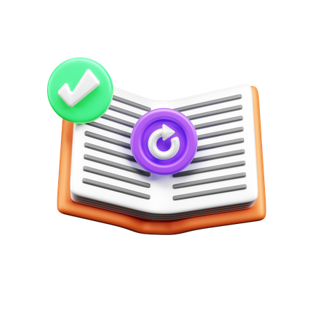 Verify Book  3D Icon