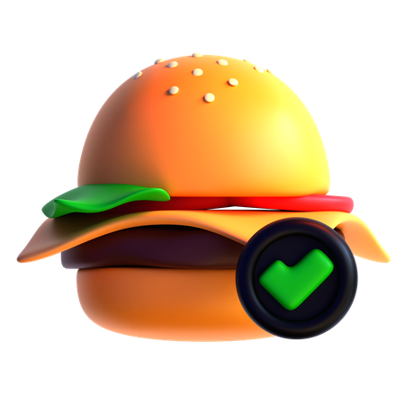 Verify Burger  3D Icon