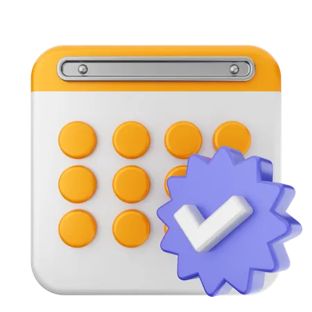 Verify Calendar  3D Icon