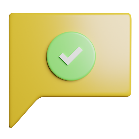 Verify Chat  3D Icon