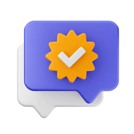 Verify Chat  3D Icon