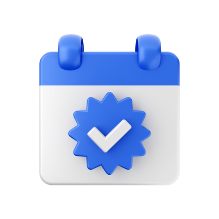 Verify Date  3D Icon