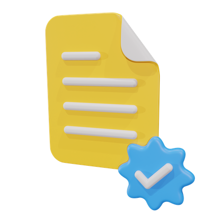 Verify File  3D Icon