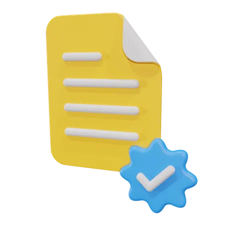 Verify File  3D Icon