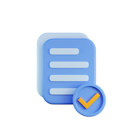 Verify File  3D Icon