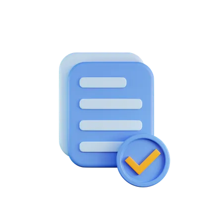 Verify File  3D Icon