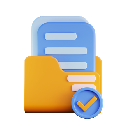 Verify Folder  3D Icon