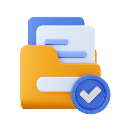 Verify Folder  3D Icon