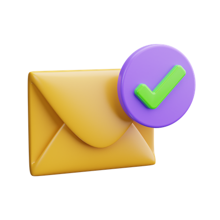 Verify Mail  3D Icon