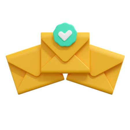 Verify mail message  3D Icon