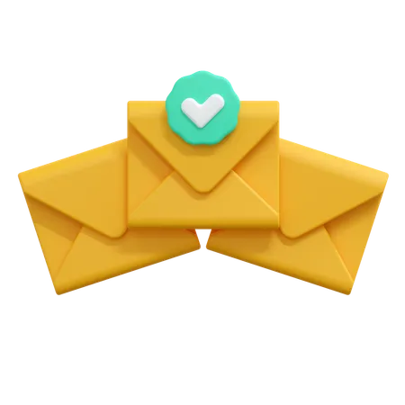 Verify mail message  3D Icon