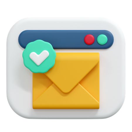 Verify Message  3D Icon